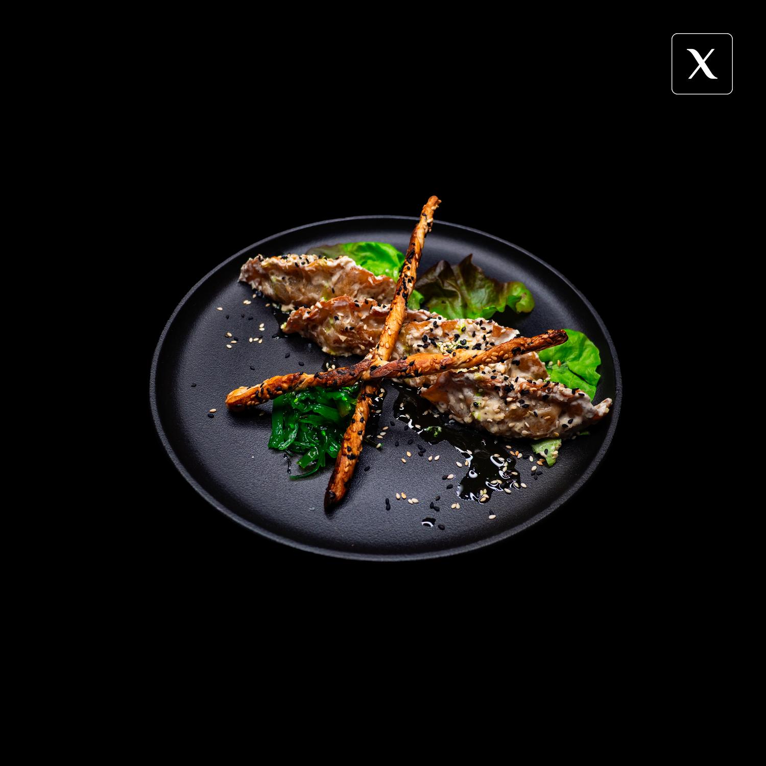 Гедзе с креветками