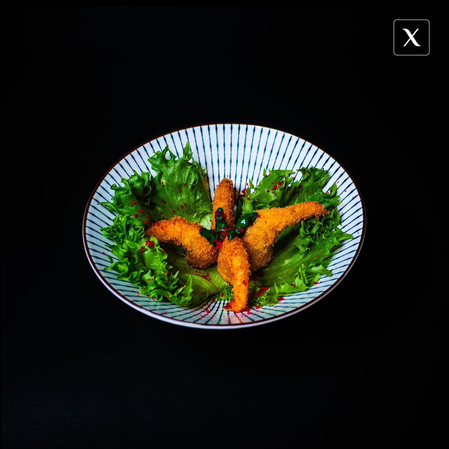 Креветки темпура в соусе васаби майо