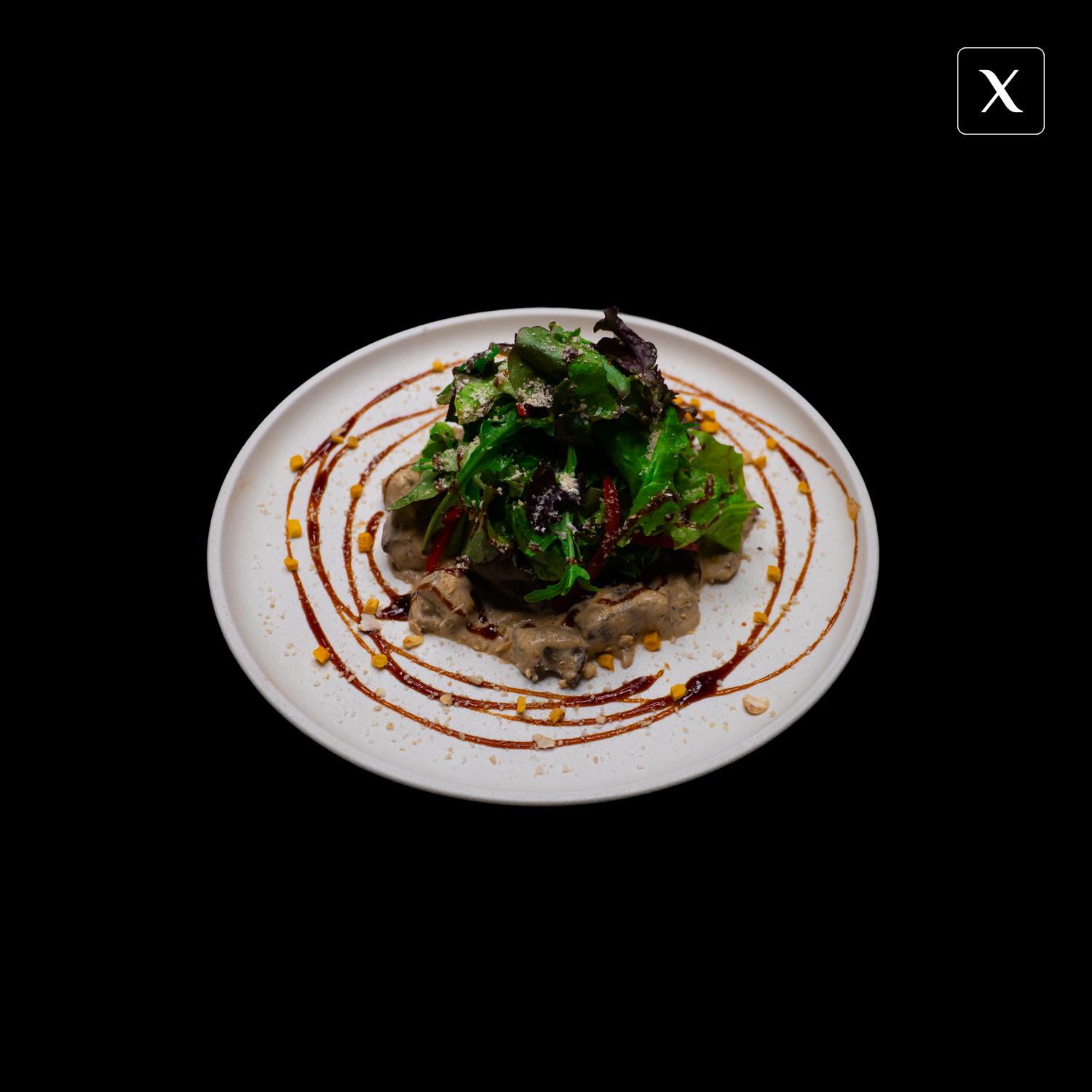 Салат с говяжьей печенью